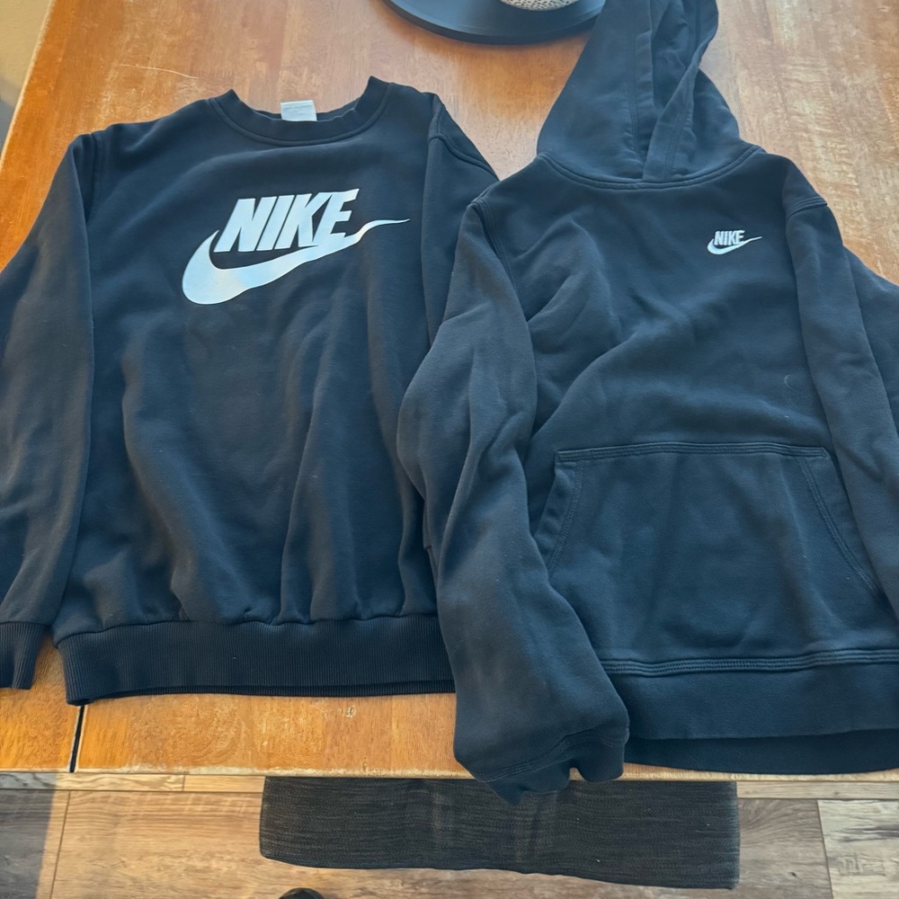 Nike Black Crewneck and Hoodie Set